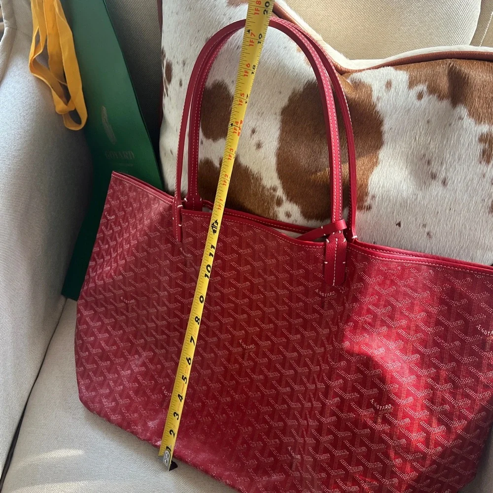 Goyard Large Tote Red Designer Tote Bag - Picture 13 of 16